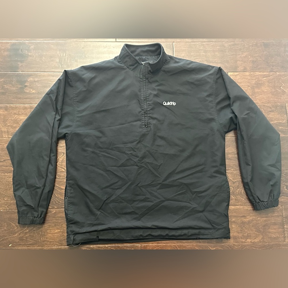 Men’s QuikTrip StormTech Black 1/4 Zip Employee Windbreaker Pullover- Medium